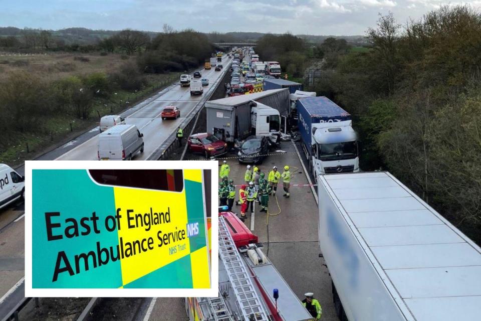 A person received hospital treatment after a serious crash on the A12 i(Image: ECFRS / Newsquest)/i