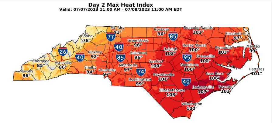 Friday's heat index will likely reach triple digits again.