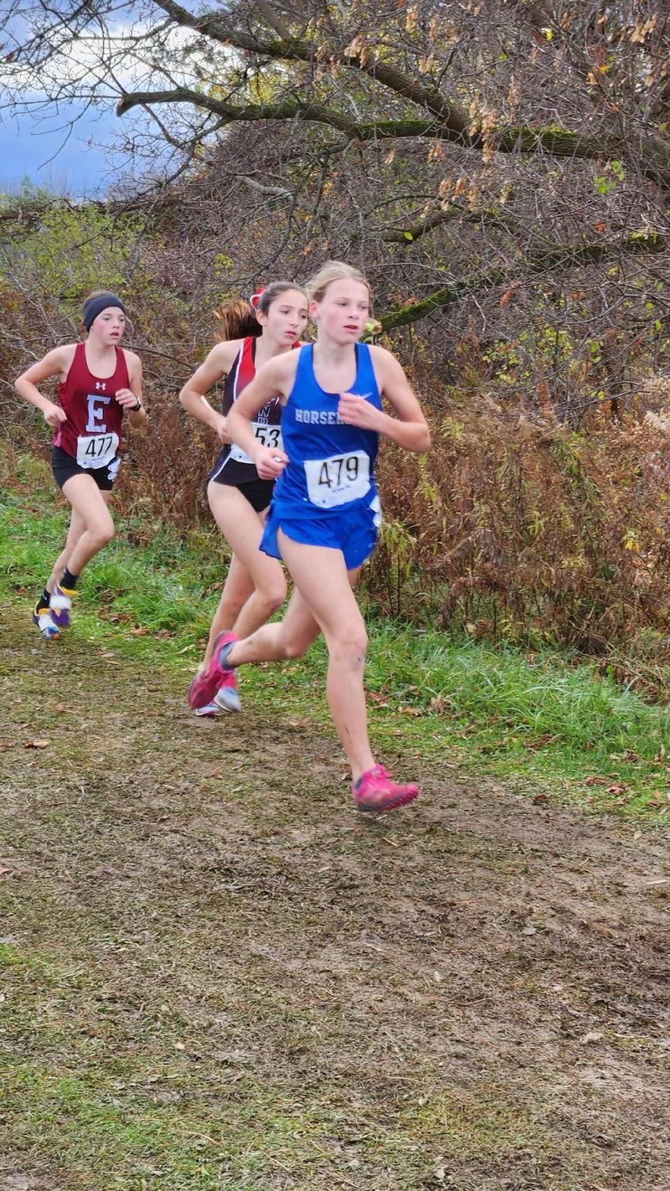 Mackenzie Baker of Horseheads placed 60th in the girls Class A race at the NYSPHSAA cross country championships Nov. 12, 2022 at Vernon Verona Sherrill High School.