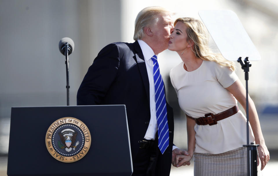 It’s not the first time Donald has made rather strange comments about his daughter [Photo: AP]