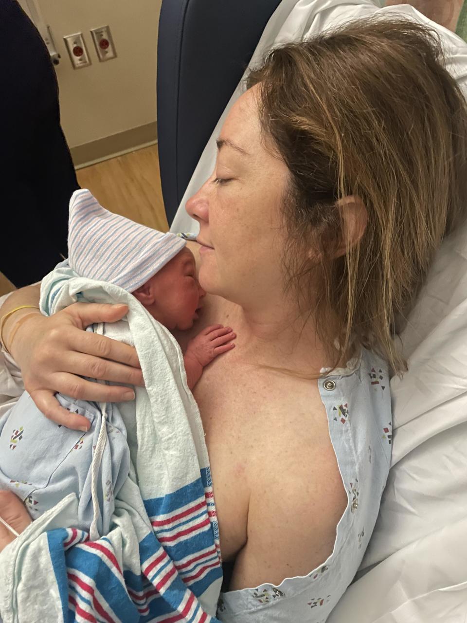 Mallory had a baby boy after a uterus transplant. / Credit: Mallory