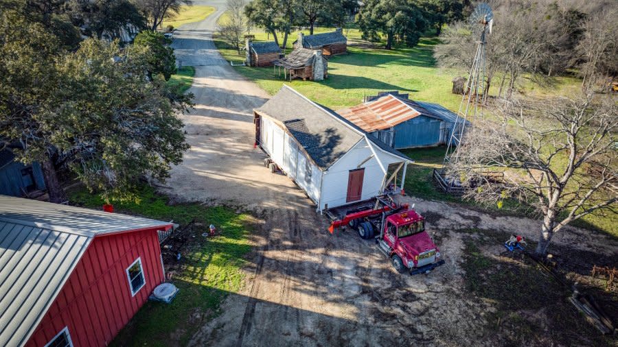 Historic Palm House was moved from Main Street to the Old Settlers Association grounds in Round Rock. Photo courtesy: City of Round Rock