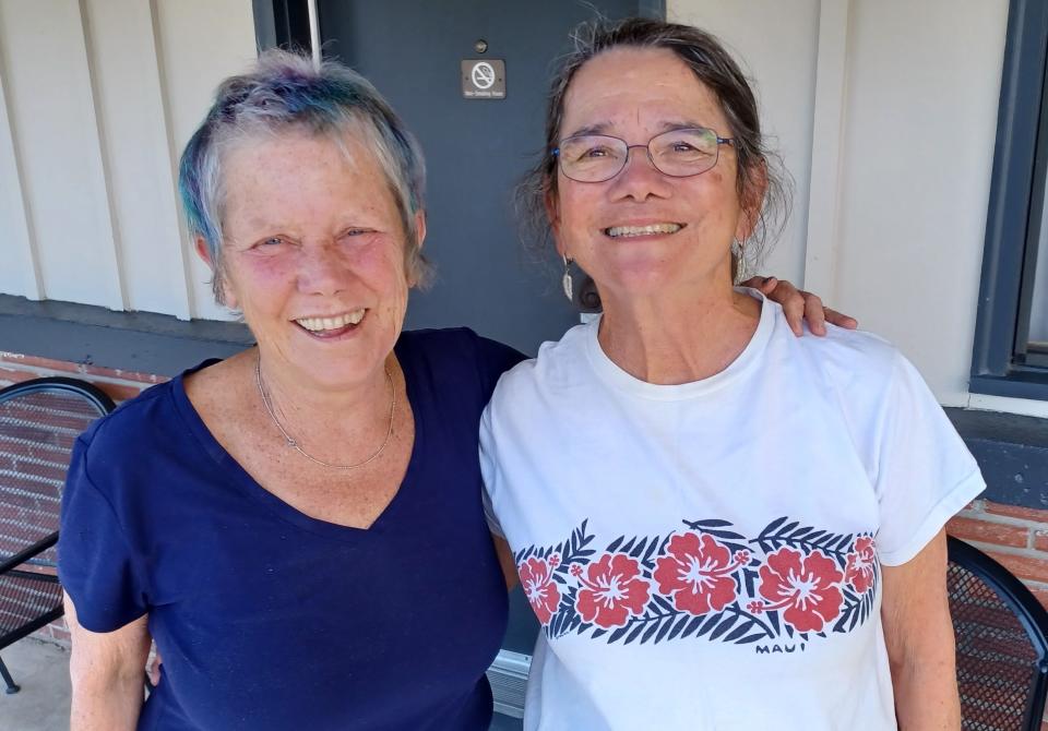 Louisa Rogers with a friend.