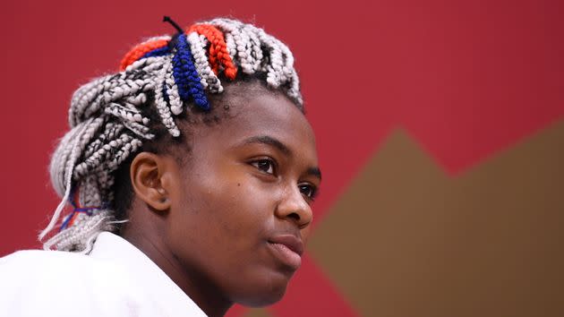 Tokyo 2020 Olympics - Judo - Women's +78kg - Last 16 - Nippon Budokan - Tokyo, Japan - July 30, 2021. Romane Dicko of France before the match. REUTERS/Annegret Hilse (Photo: Annegret Hilse via Reuters)