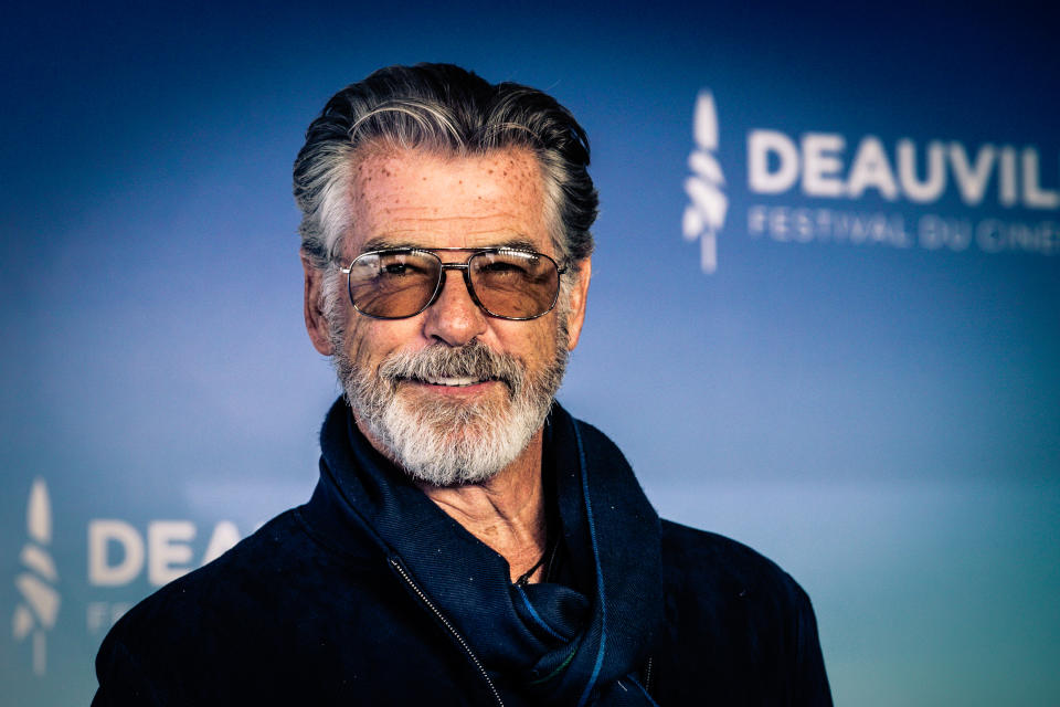 DEAUVILLE, FRANCE - SEPTEMBER 07:  (EDITORS NOTE: image was processed with digital filters) Actor Pierce Brosnan attends a photocall during the 45th Deauville American Film Festival on September 07, 2019 in Deauville, France. (Photo by Marc Piasecki/WireImage)