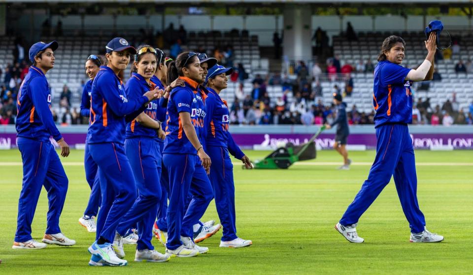 A controversial wicket by Deepti Sharma helped secure victory for India over England at Lord’s (Steven Paston/PA) (PA Wire)