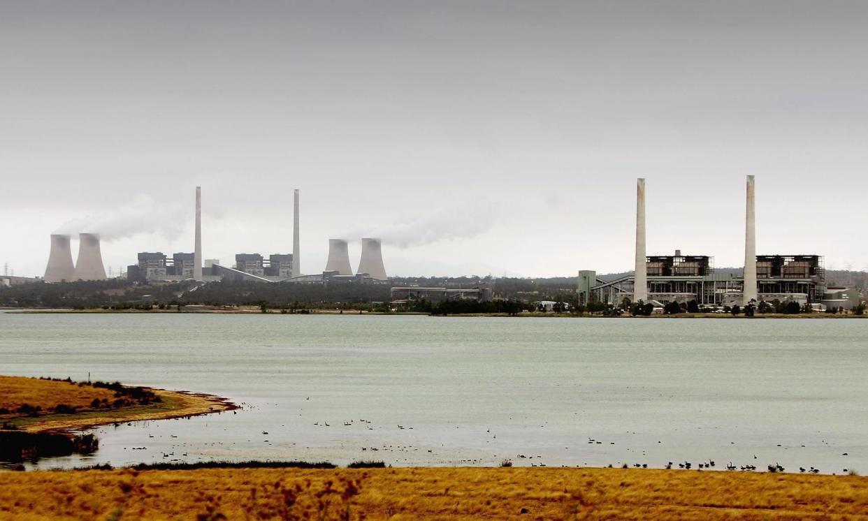 <span>Bayswater and Liddell coal-fired power stations in NSW. A report used by government on reducing coalmine emissions is said to be inconsistent with state legislation and the Paris climate agreement.</span><span>Photograph: Ian Waldie/Getty Images</span>