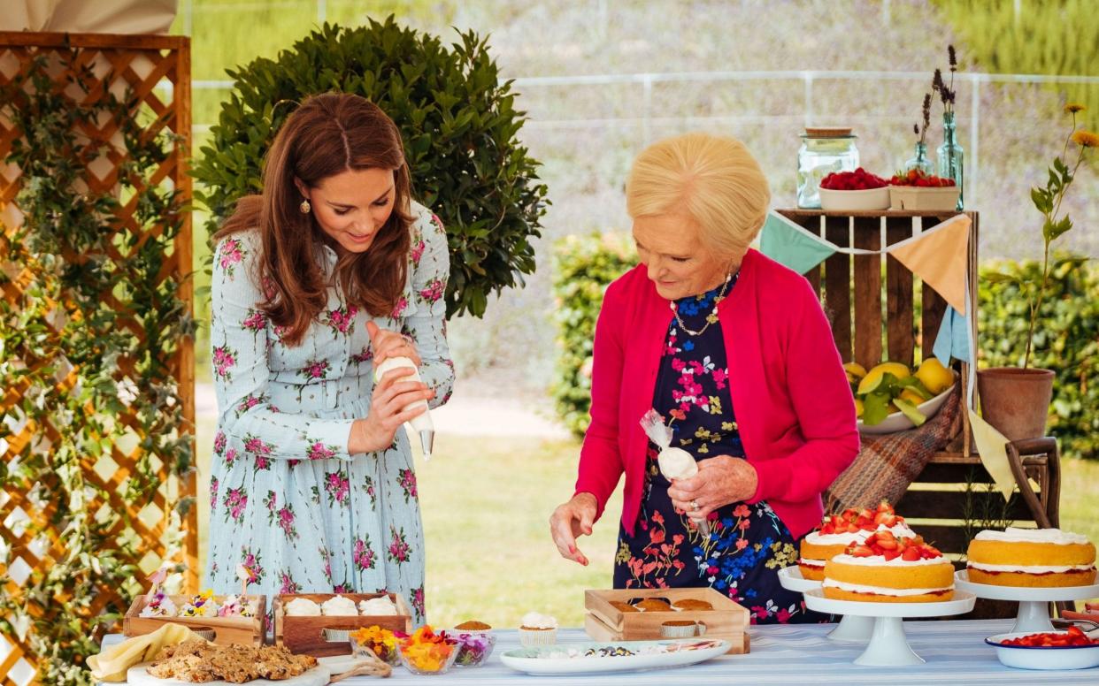 Mary Berry joined the Duke and Duchess of Cambridge on a number of royal visits for the BBC1 programme A Berry Royal Christmas - PA