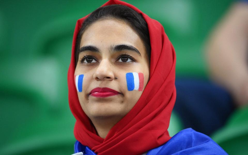 A France supporter pre-match - AFP