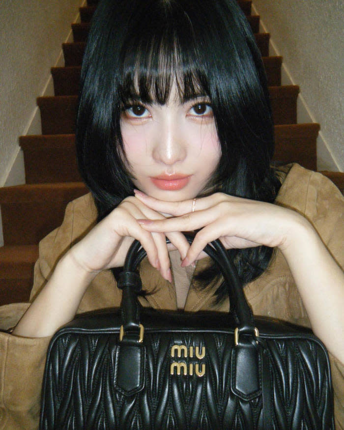 Momo with the new Miu Miu bag, Arkady