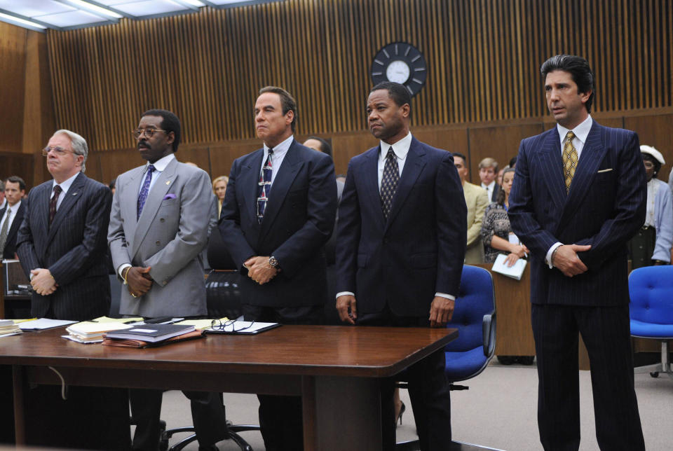 Nathan Lane, Courtney B Vance, John Travolta, Cuba Gooding Jr, and David Schwimmer led an all-star cast in  The People vs O.J. Simpson: American Crime Story. (Alamy)