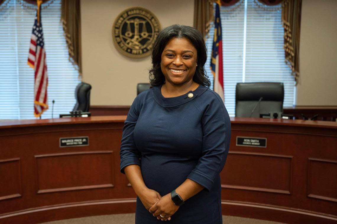 Diamond Staton-Williams won one of the state’s closest House races and becomes the first Black female House member from Cabarrus County. Melissa Melvin-Rodriguez/mrodriguez@charlotteobserver.com