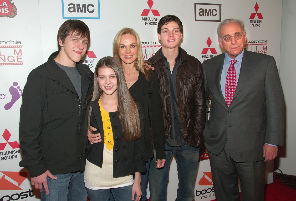 Diesel Peltz (far left), Claudia Peltz (center), Nicola Peltz Beckham, Nelson Peltz (far right) and son