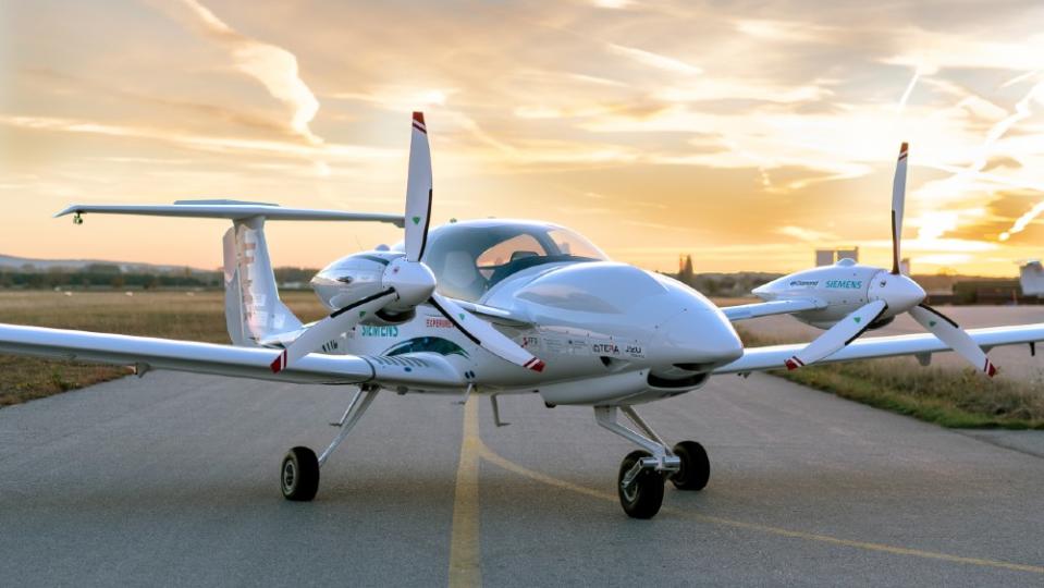 The Austrian company has a number of sustainable bragging rights, including the world’s first hybrid-electric, multi-engine configuration, which it unveiled in 2018. - Credit: Courtesy Diamond Aircraft