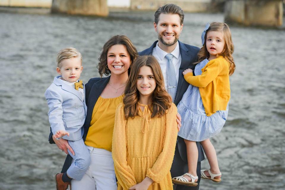 <p>Tammy Myers</p> The Myers Family, left to right, son Eames, 3, mom Tammy, 42, oldest daughter Corryn, 11,  dad Jordan, 41 and daughter Ellison, 3.