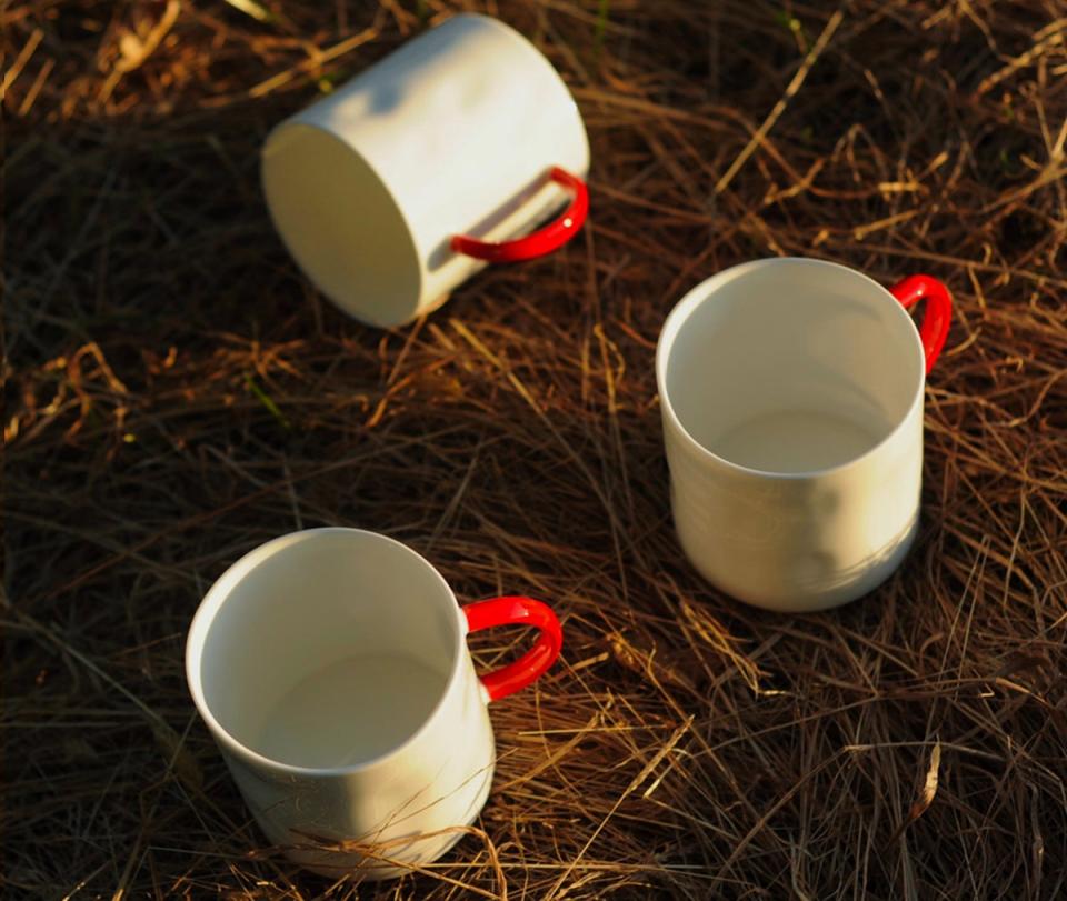 A set of handmade bone china mugs from Feldspar (Handout)