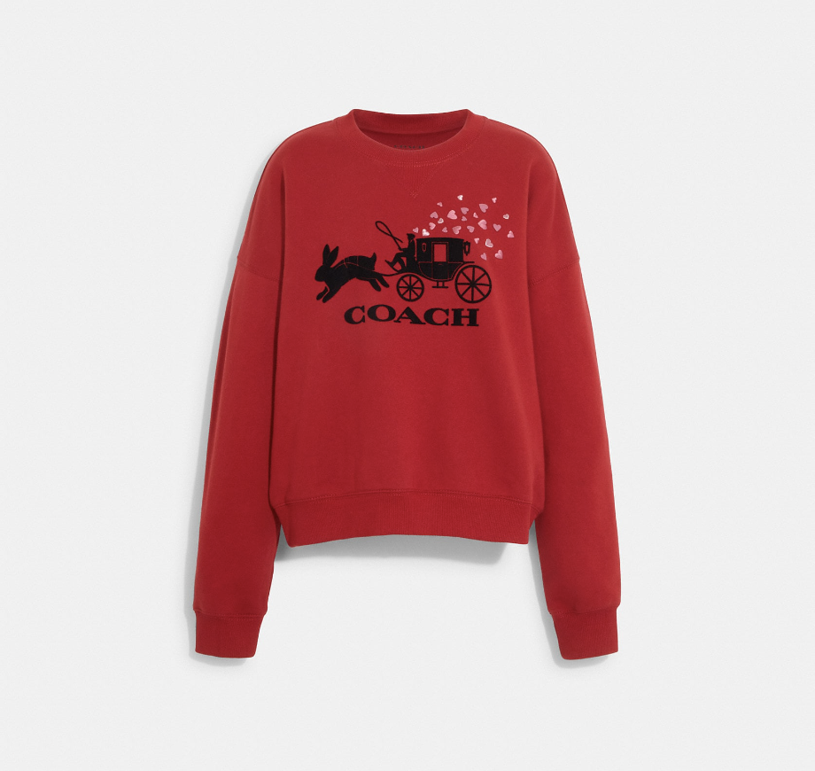 Lunar New Year Rabbit And Carriage Crewneck Sweatshirt (Photo via Coach Outlet)