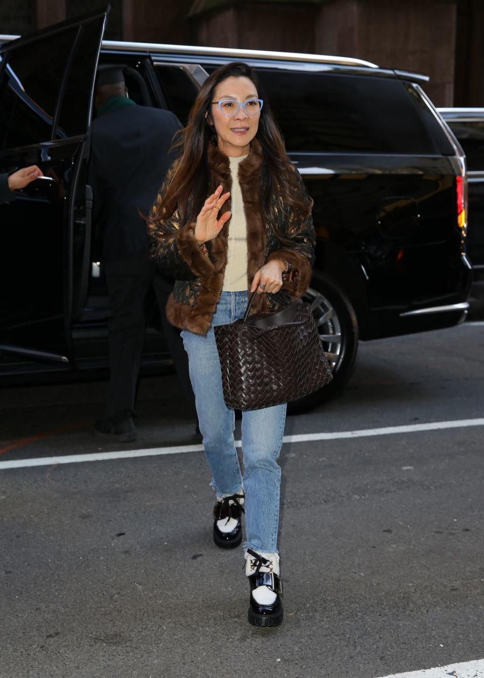 michelle yeoh andiamo bag bottega veneta