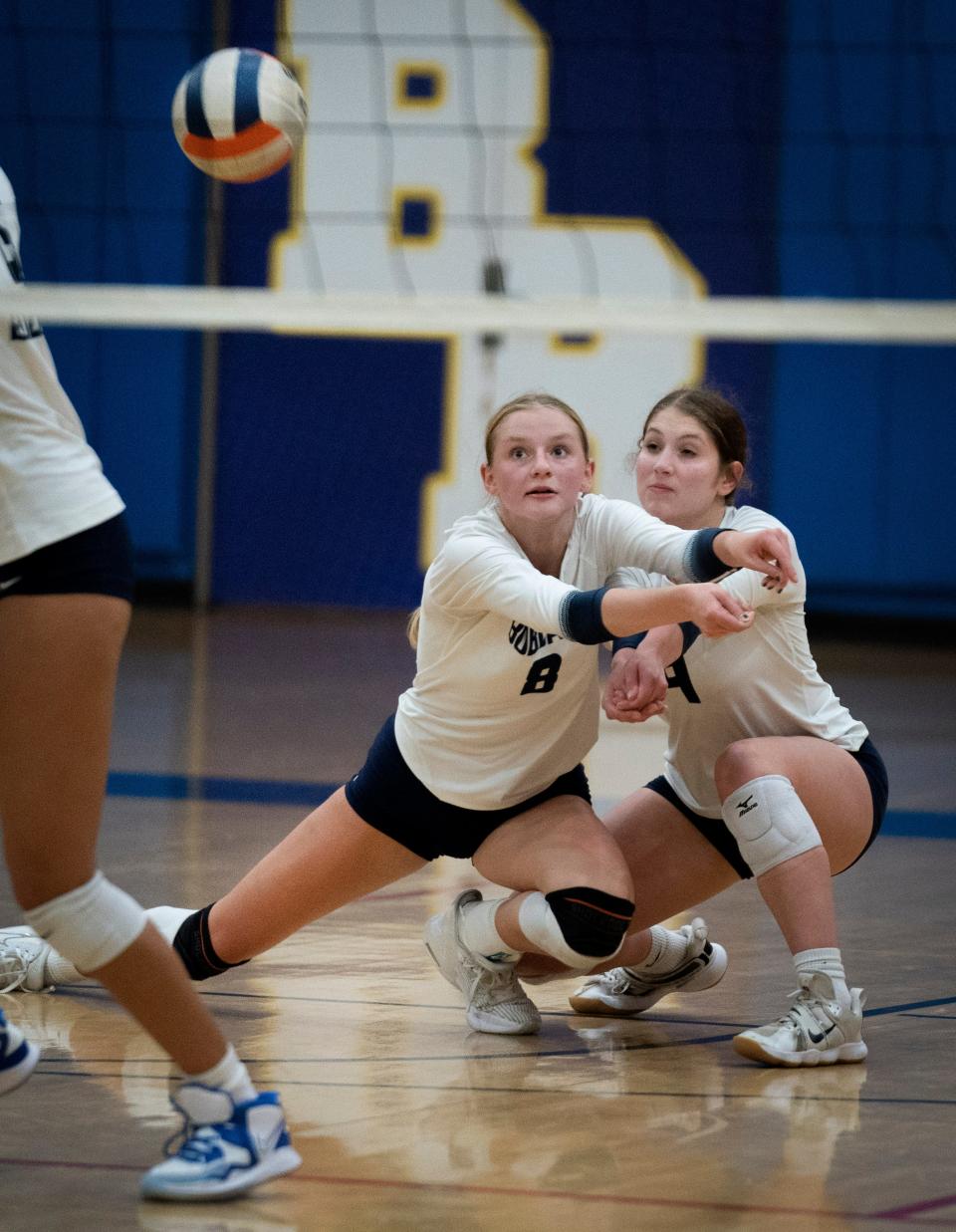 Boca Raton's Mija Bendziute, left, and Sophia Dasilva against Jupiter in Boca Raton on September 15, 2022.