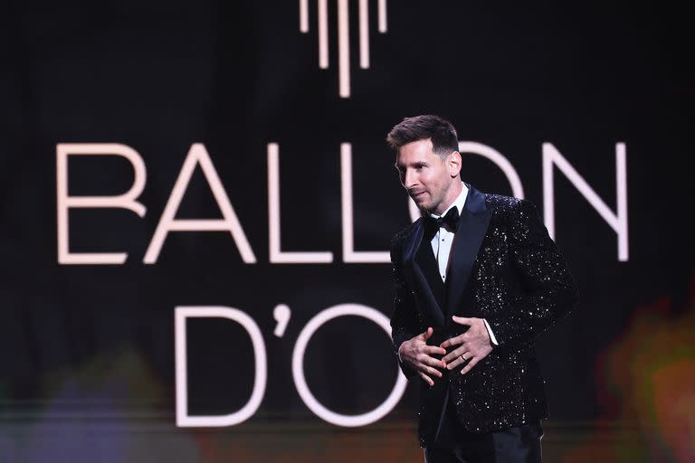 Lionel Messi, en noviembre de 2021, durante la ceremonia del Balón de Oro, en París 