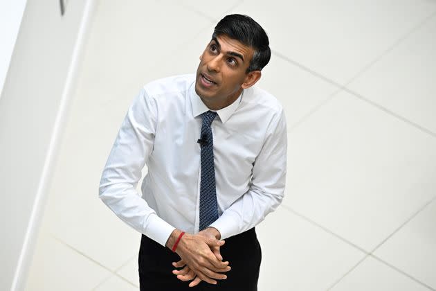 Rishi Sunak during a Q&A session at Teesside University in Darlington.