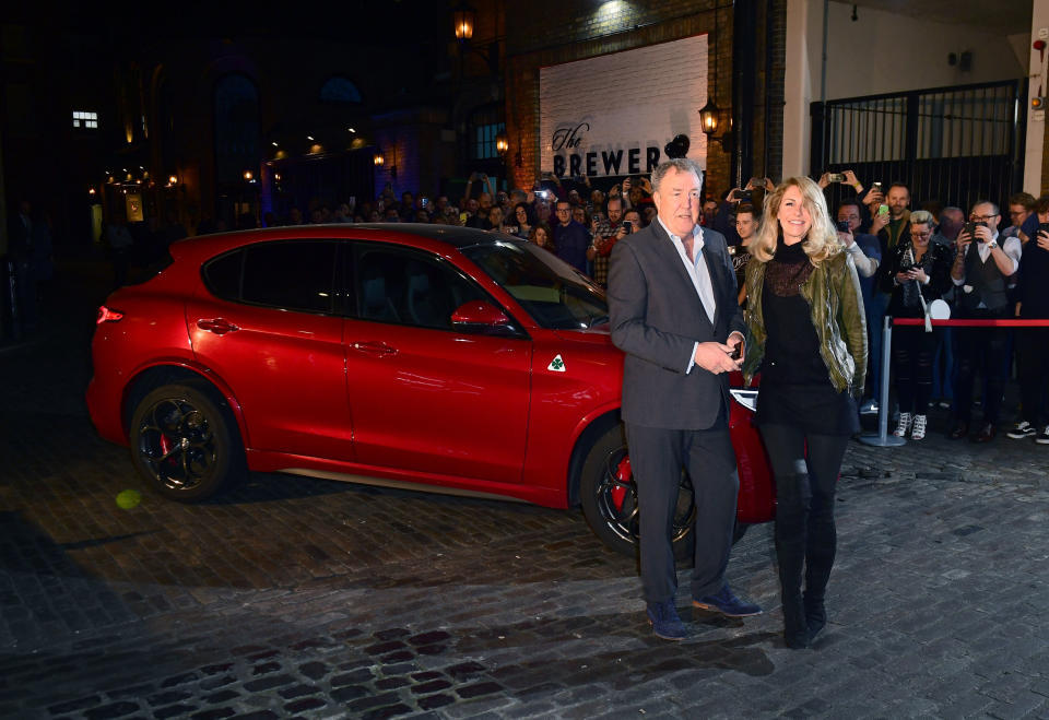 Jeremy Clarkson and Lisa Hogan attending a launch event and screening of The Grand Tour Series 3 screening at The Brewery, London.