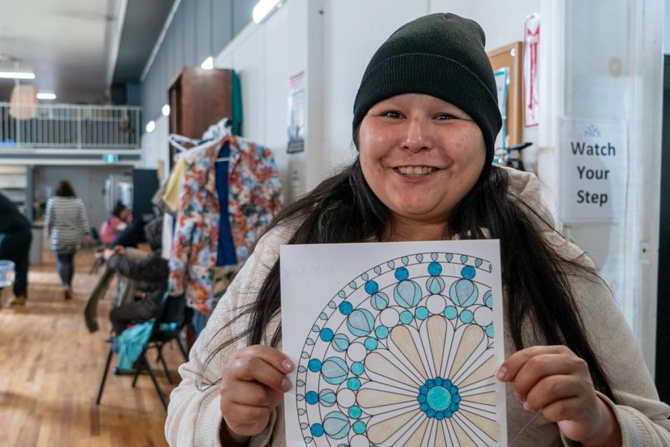 Tabitha Johnson says she comes to PACE in Thunder Bay, Ont., to do art, use the computer and connect with the staff and volunteers there.