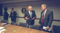 El vicepresidente Dick Cheney y el presidente George W. Bush el 11 de septiembre del 2011. Photo: The US National Archives