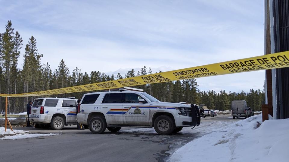 RCMP in the Whitehorse neighbourhood of Whistle Bend on April 20, 2022.