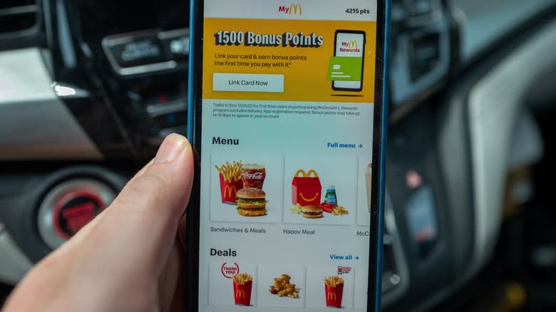 ordering on the McDonald's app
