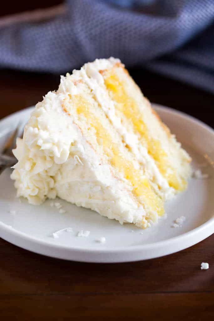 Coconut Cake with Pineapple Filling