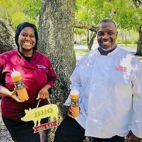 Pauline and Bill Ceasar own Ceasar's Famous Ribs in Delray Beach. The roadside stand became a free-standing restaurant on Aug. 14, 2020.