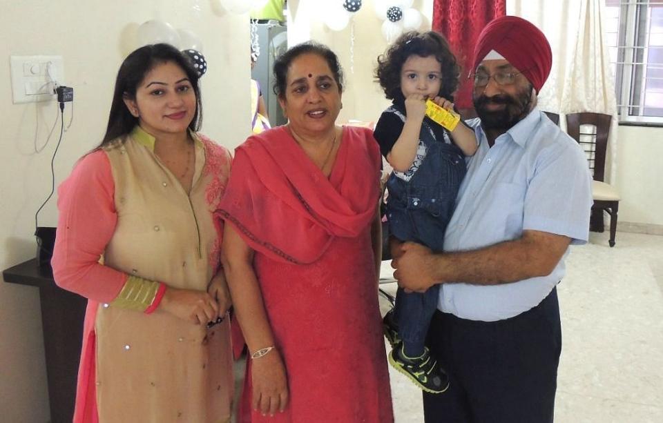 Amarpreet Kaur with her late father Lakhjeet Singh.