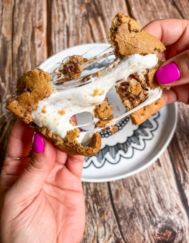<p>Courtesy of Jessica Wrubel</p><p>There's evermore, and then there's evers'mores cookies that you can whip up in the air fryer right before you head to the theater for the big concert movie. </p><p><strong>Get the recipe:</strong> <a href="https://www.yahoo.com/lifestyle/made-viral-air-fried-smores-123930412.html" data-ylk="slk:Air Fryer S'mores Cookies;elm:context_link;itc:0;sec:content-canvas;outcm:mb_qualified_link;_E:mb_qualified_link;ct:story;" class="link  yahoo-link"><strong>Air Fryer S'mores Cookies</strong></a></p>