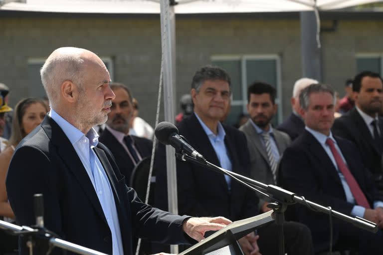 Horacio Rodríguez Larreta, junto a Jorge Macri y Marcelo D'alessandro