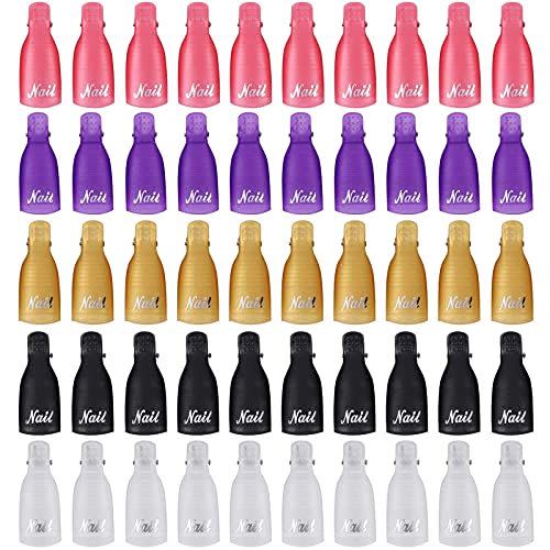 4) LoveBB 50 Pieces Plastic Nail Polish Remover Clips