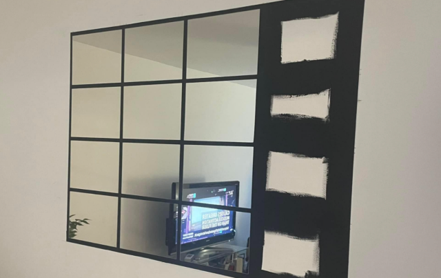 Ikea Hackers - This lovely mirrored wall is made from no other than the  IKEA LOTS mirrors. Yes the mirror squares. Using them to cover an awkward  angled wall is quite genius. @