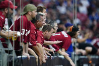 Arizona Cardinals fans cheer during the first half of an NFL football game against the Minnesota Vikings, Sunday, Sept. 19, 2021, in Glendale, Ariz. (AP Photo/Ross D. Franklin)