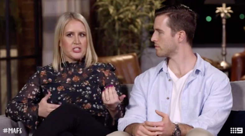 Lauren and Matthew called it quits on the show. Photo: Channel Nine