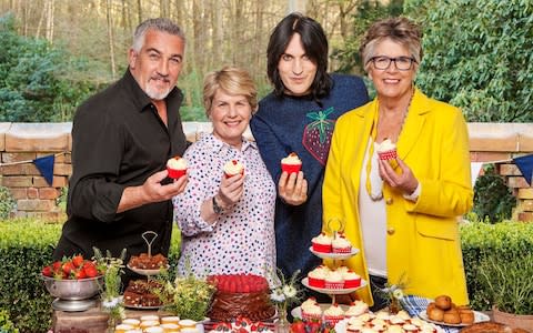 Alongside Paul Hollywood, Sandi Toksvig and Noel Fielding in the all-new Great British Bake Off - Credit: Love Productions/Channel 4/Mark Bourdillon/PA Wire