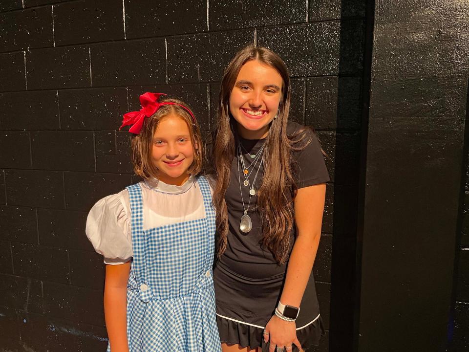 Taylor Brusseau, 11, is Dorothy in the production “Dorothy’s Adventure in the Magical Kingdom of Oz.” Jasmyne Baker, 17, is chief communications officer for Admirals Performing Arts Company. The annual Drama Camp finale was held at Farragut High School Friday, July 29, 2022.