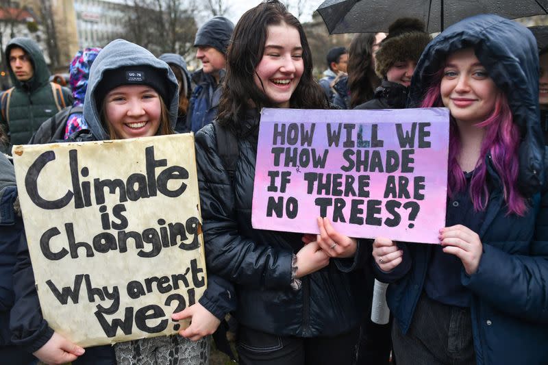 Youth climate protest in Bristol