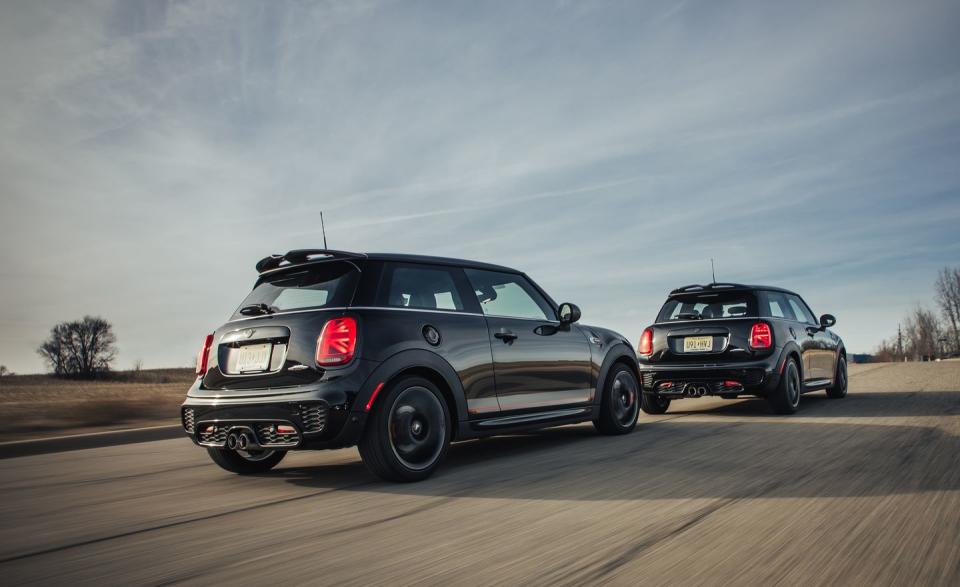 <p>A base John Cooper Works Hardtop with the manual costs $33,250 (there is no four-door JCW Hardtop variant), and Mini offers a plethora of personalization equipment. While that's still not exactly cheap, it's a lot easier to stomach than $41K.</p>
