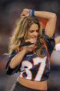 DENVER, CO - NOVEMBER 17: Singer Jessie James performs at halftime of the game between the Denver Broncos and the New York Jets at Invesco Field at Mile High on November 17, 2011 in Denver, Colorado. (Photo by Doug Pensinger/Getty Images)