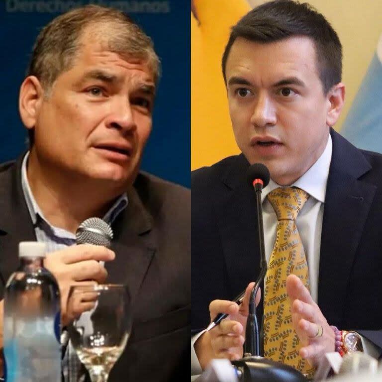 Rafael Correa y Daniel Noboa