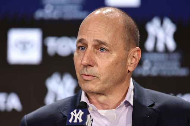 Official team merchandise on sale at the Yankee Store outside the News  Photo - Getty Images