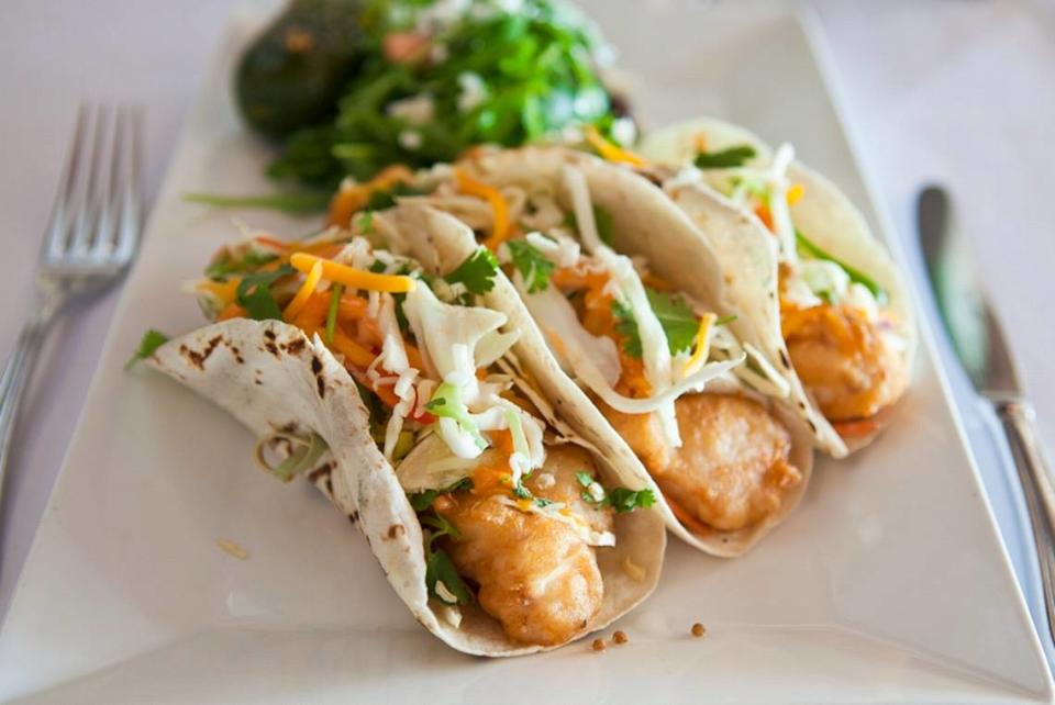 Fish tacos at Latitudes in Key West.