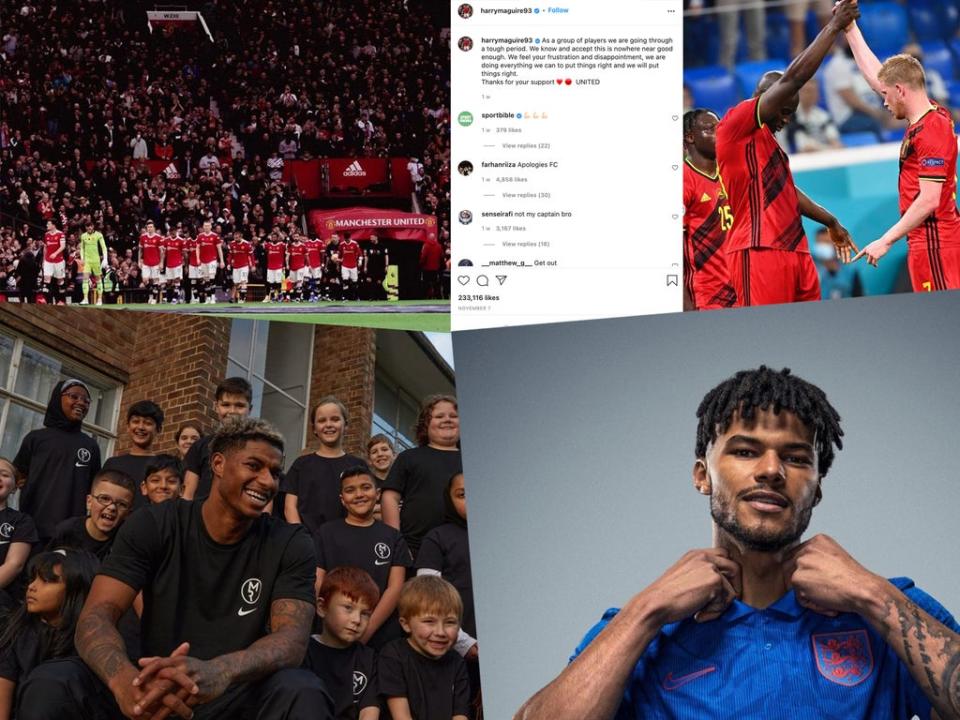 Most players take a hands-on approach to their social media posts  (Instagram)