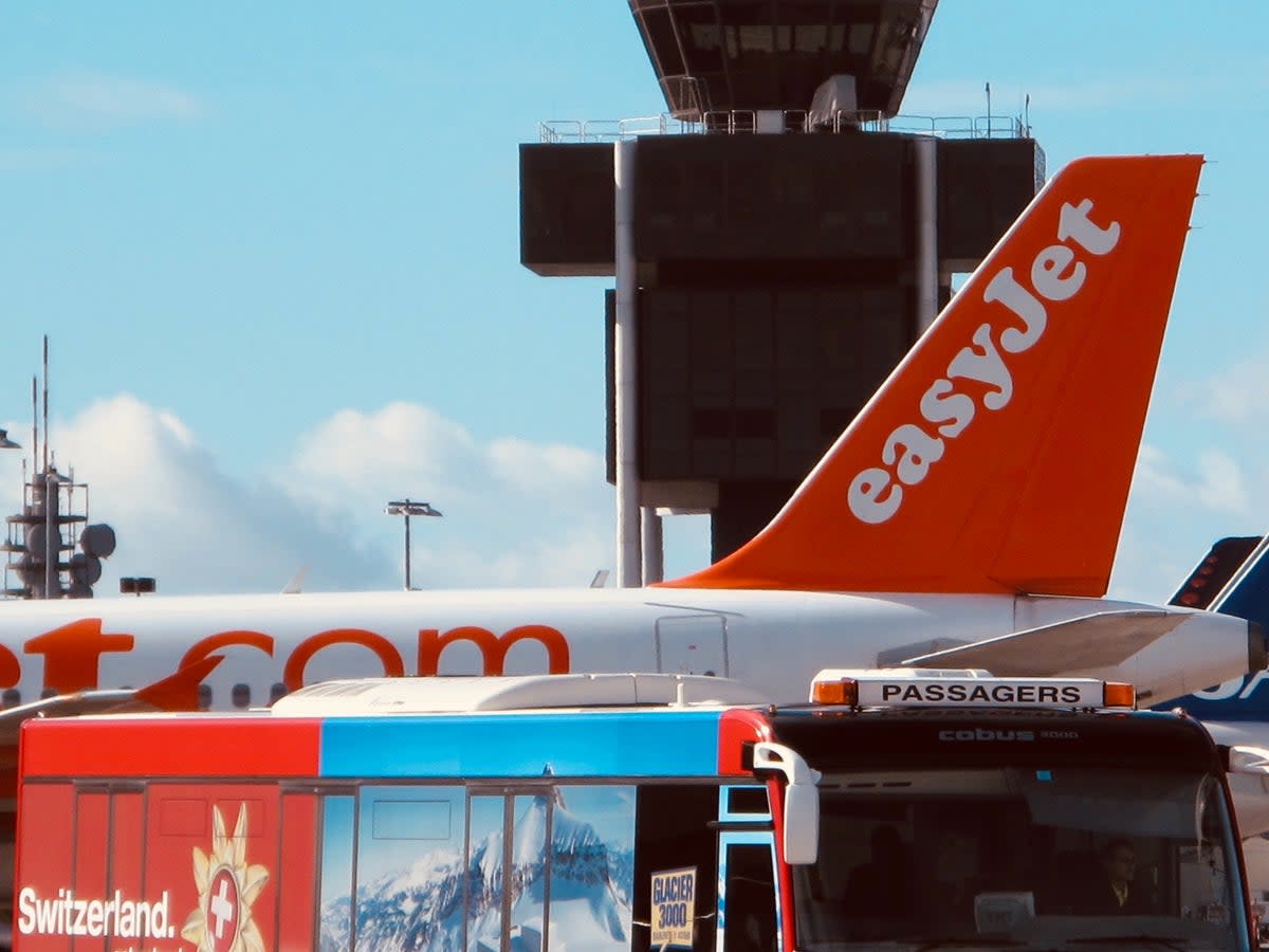 Final destination: easyJet aircraft at Geneva airport in Switzerland, where the flight from Edinburgh landed safely (file photo) (Simon Calder)