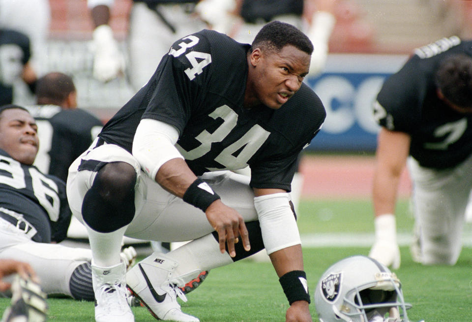 Bo Jackson had a memorable day on “Monday Night Football” in 1987 against the Seahawks. (AP)